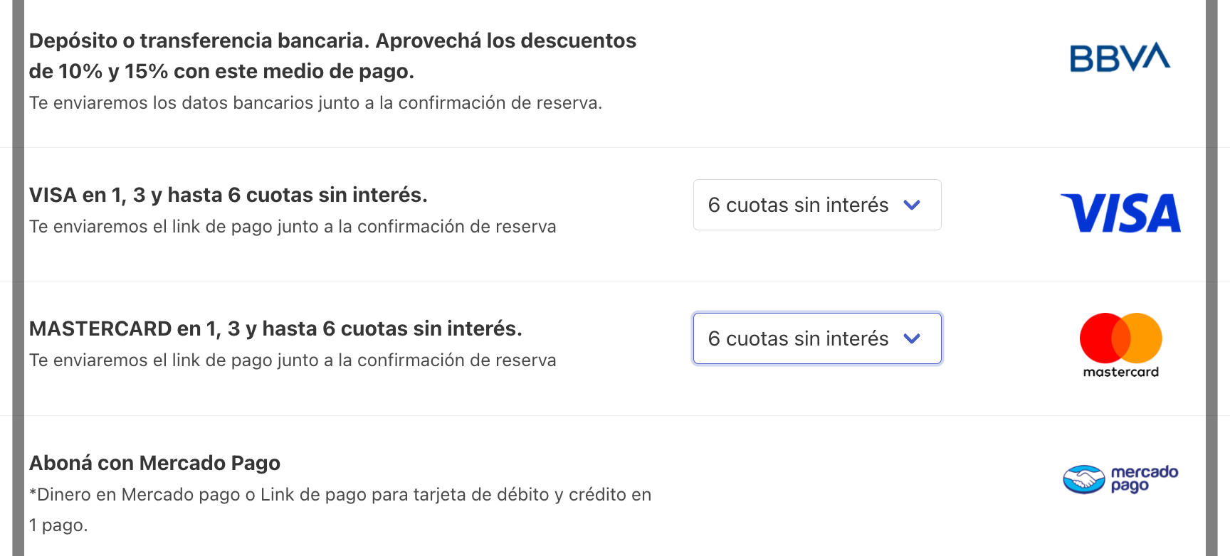 formas de pago